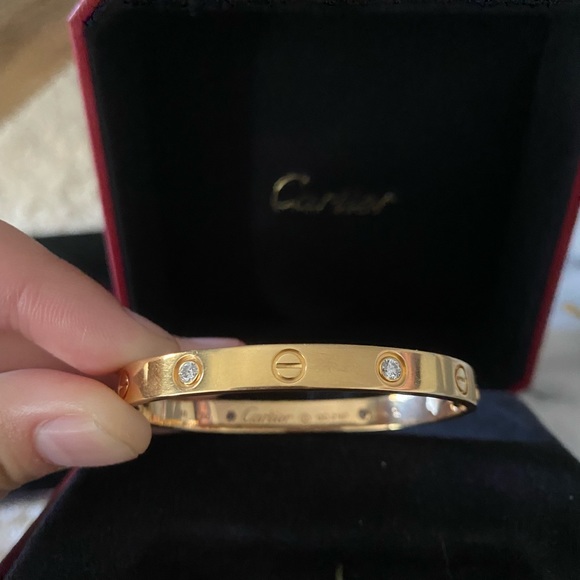 NFS. Cartier Love Bracelet 4 diamonds 16 Gold - Picture 11 of 11